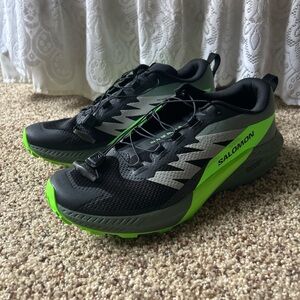 Salomon Mens Trail Running Shoes SENSE RIDE 5 Size 10.5 NEW Green